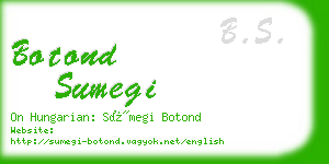 botond sumegi business card